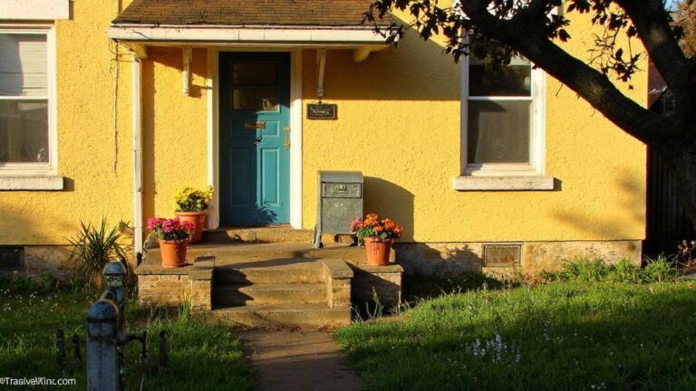 cheerful yellow brick homes