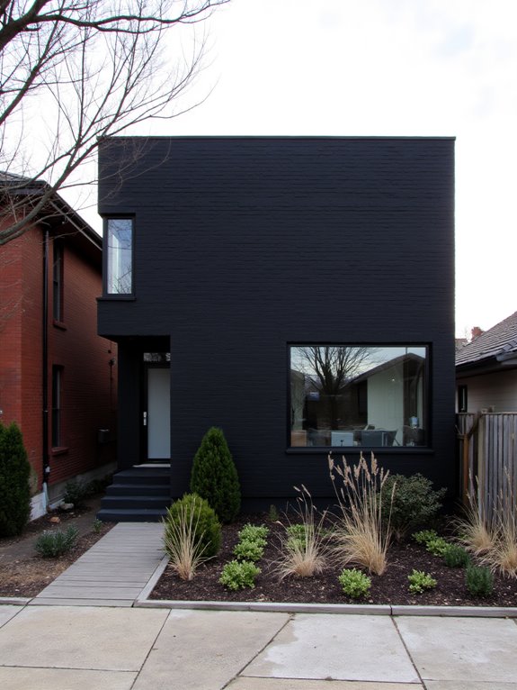 chic black brick minimalism