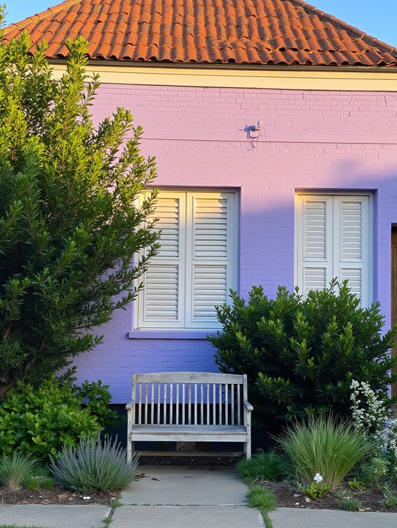chic lavender brick elegance