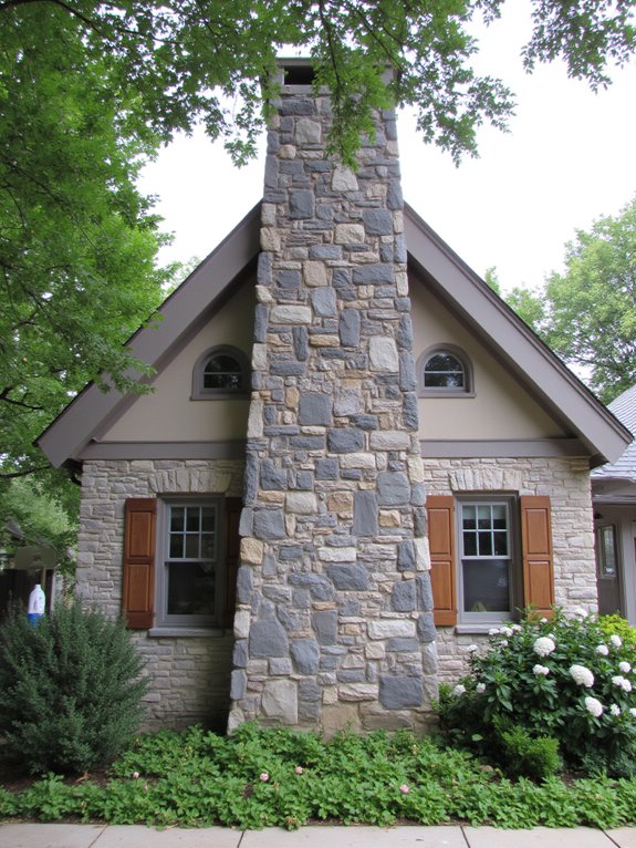 classic stone chimney elegance