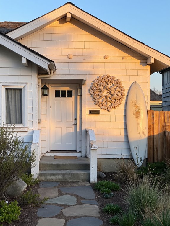 coastal art enhances curb appeal