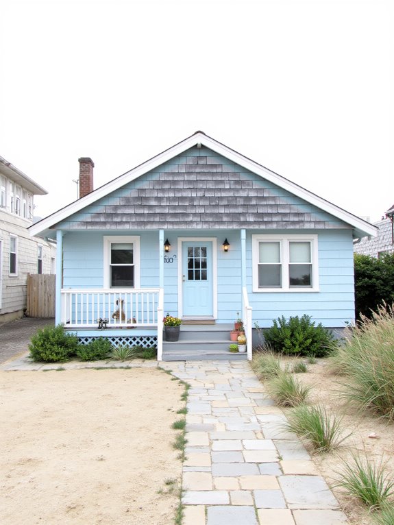 coastal calm with pale blue