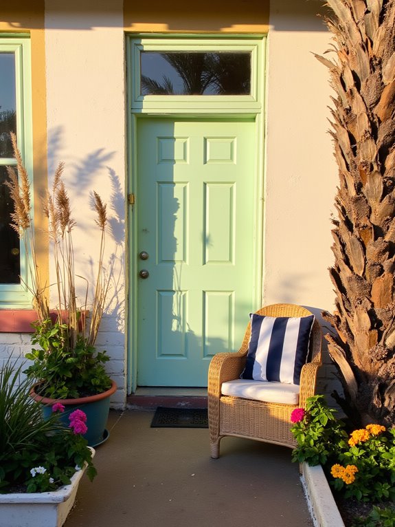 coastal colors create ambiance