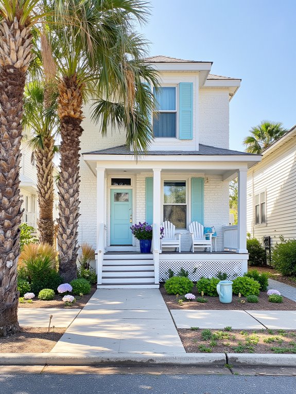 coastal painted brick homes
