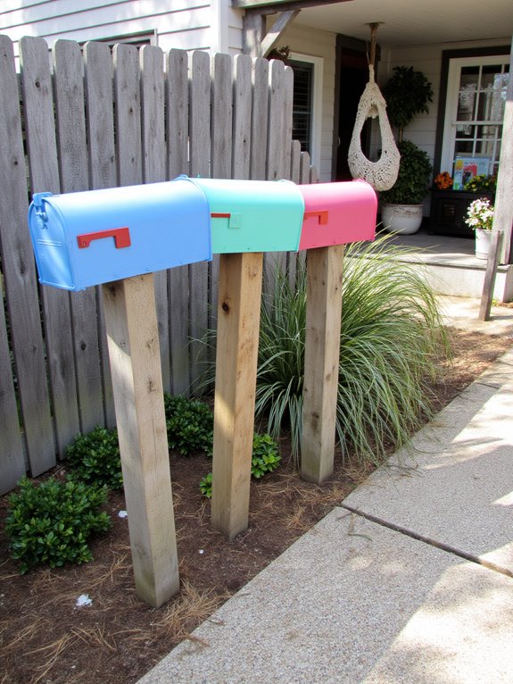 colorful beach mailbox designs