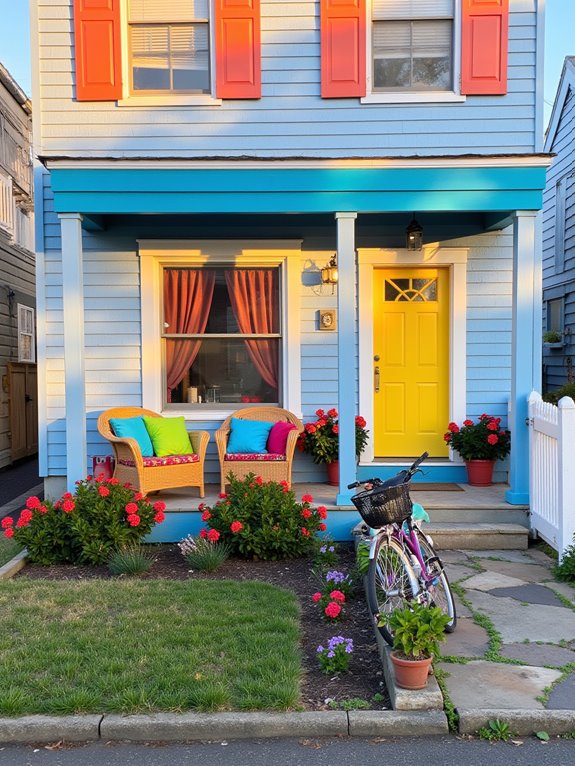 colorful coastal exterior accents
