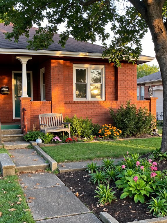 colorful landscaping enhances curb appeal