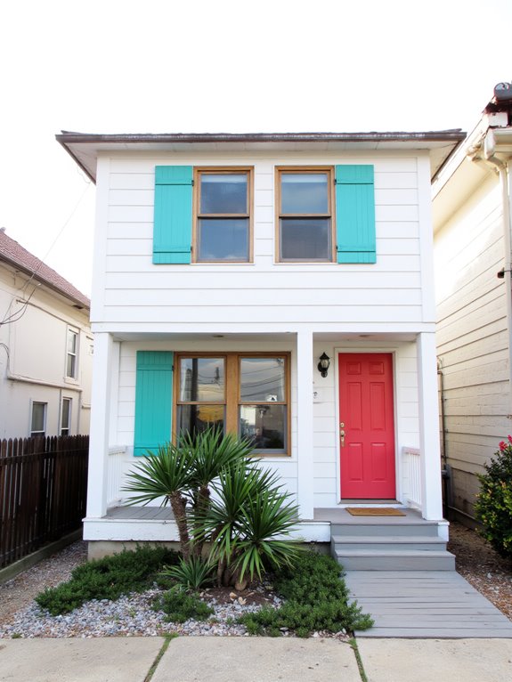 colorful shutters enhance personality