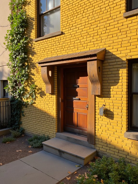 contrast of yellow wood