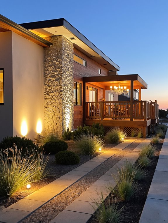 cozy coastal outdoor lighting