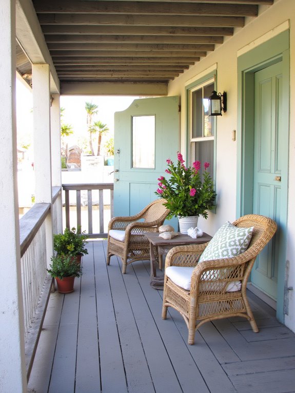 cozy coastal porch design