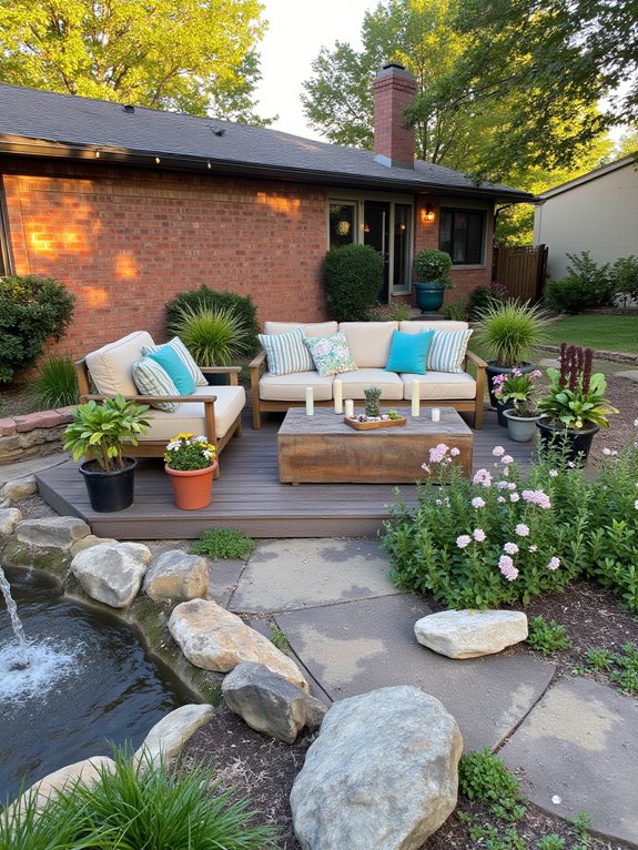 cozy outdoor entertaining retreat