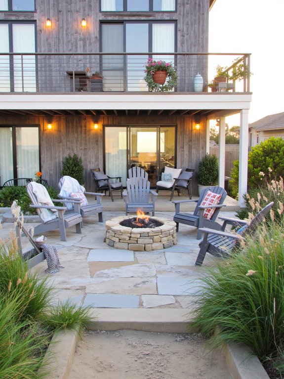 cozy outdoor gathering space