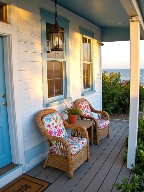 cozy porch with cushions