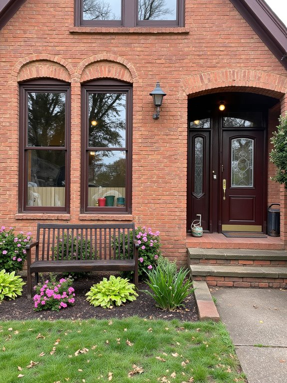 cozy rustic brown trim