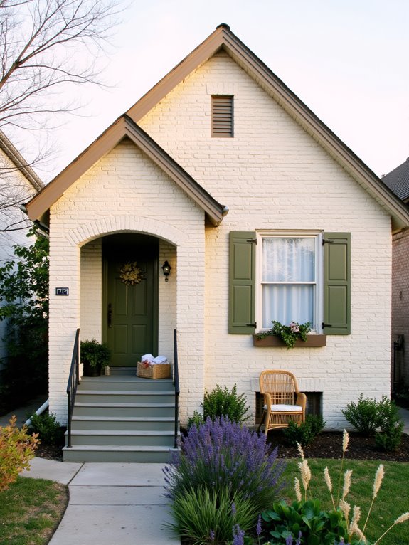 cream brick color pairings