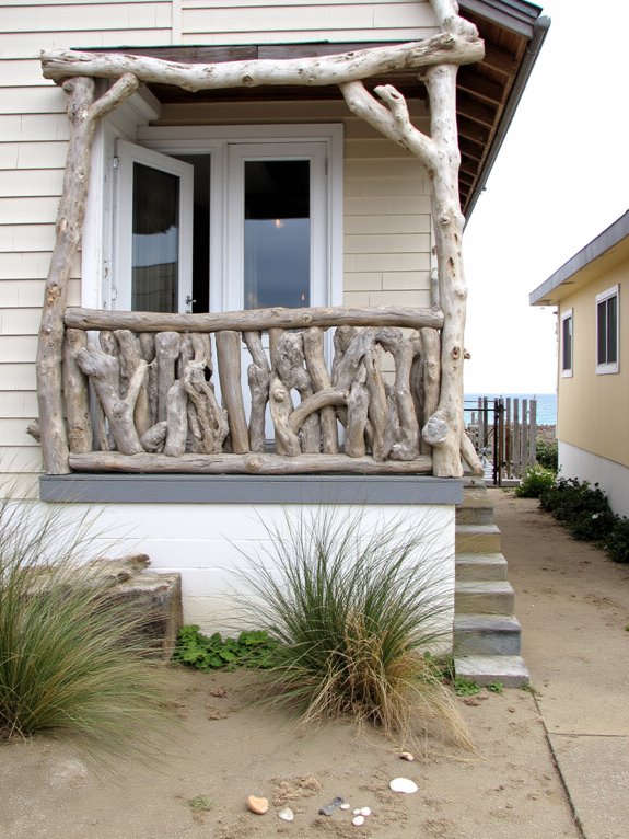 driftwood accents enhance aesthetics
