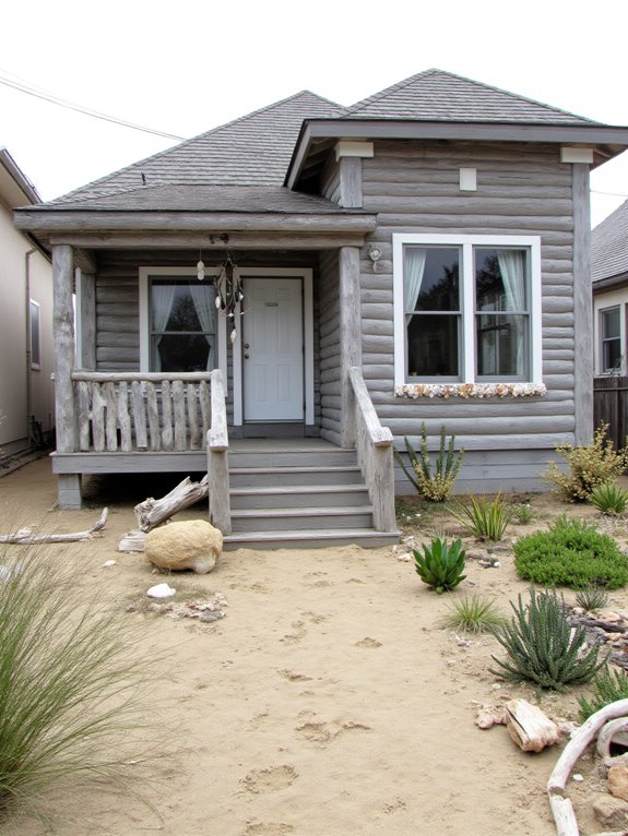driftwood enhances beach house
