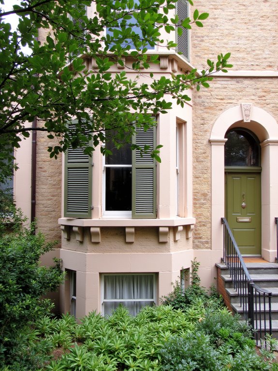 earthy tones enhance architecture