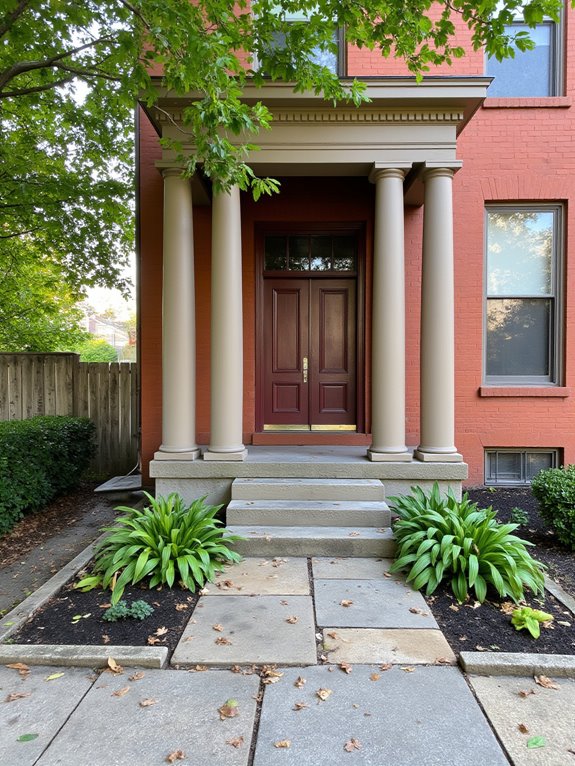 earthy tones enhance architecture