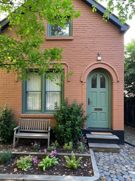 eco friendly brick home painting