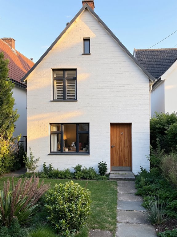 elegant cozy white brick