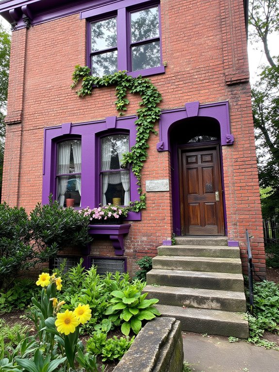elegant deep purple trim