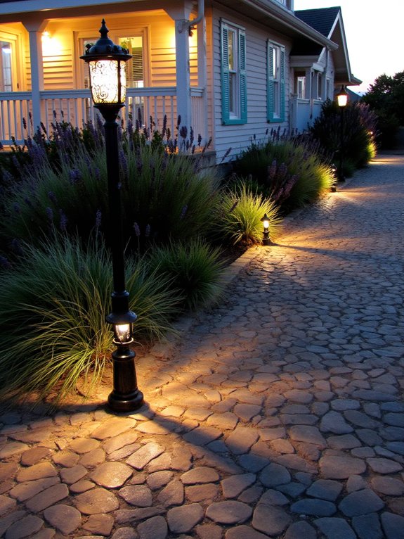 elegant driveway post lights