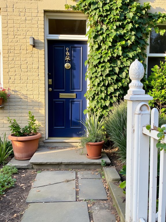 elegant front door contrasts