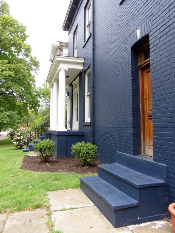 elegant navy brick homes