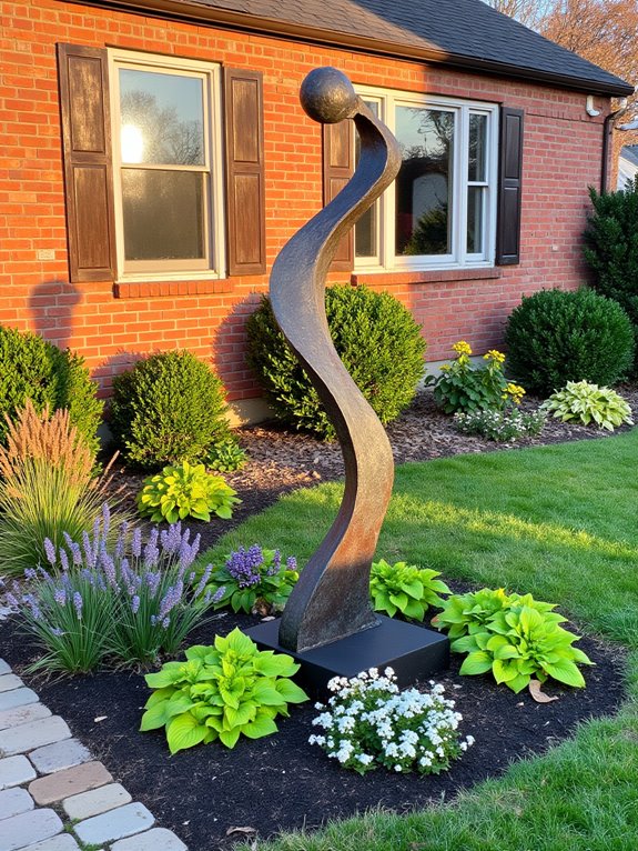 garden sculpture as focal point