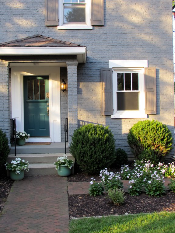 gray brick enhances curb appeal
