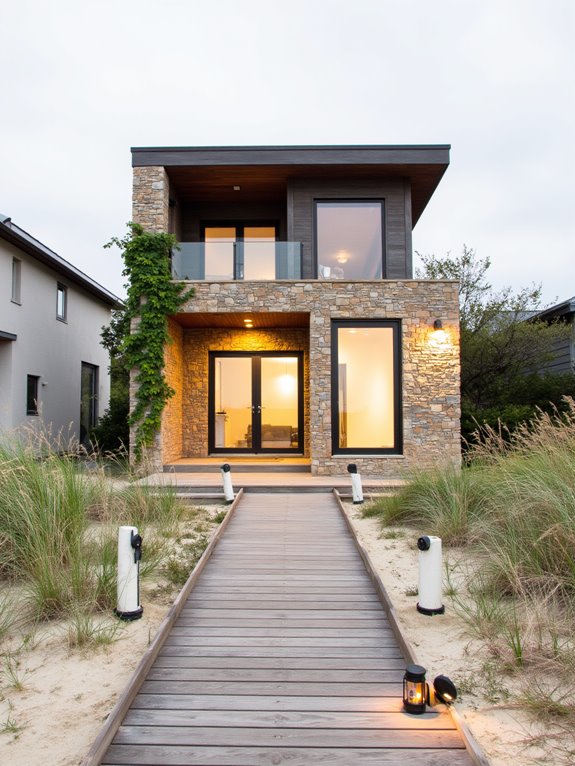 inviting coastal entrance design