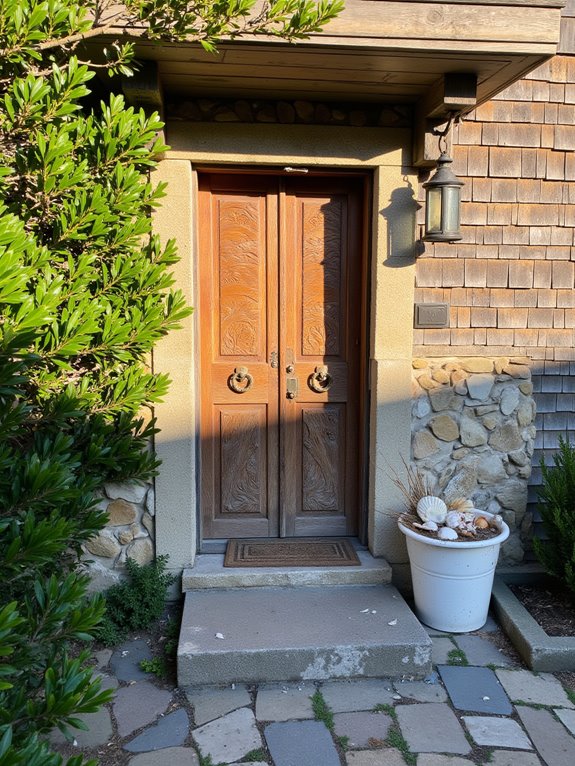 inviting coastal entryway design