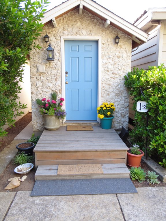 inviting coastal entryway design