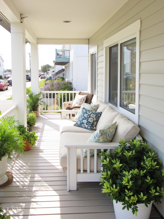 inviting ocean view relaxation space