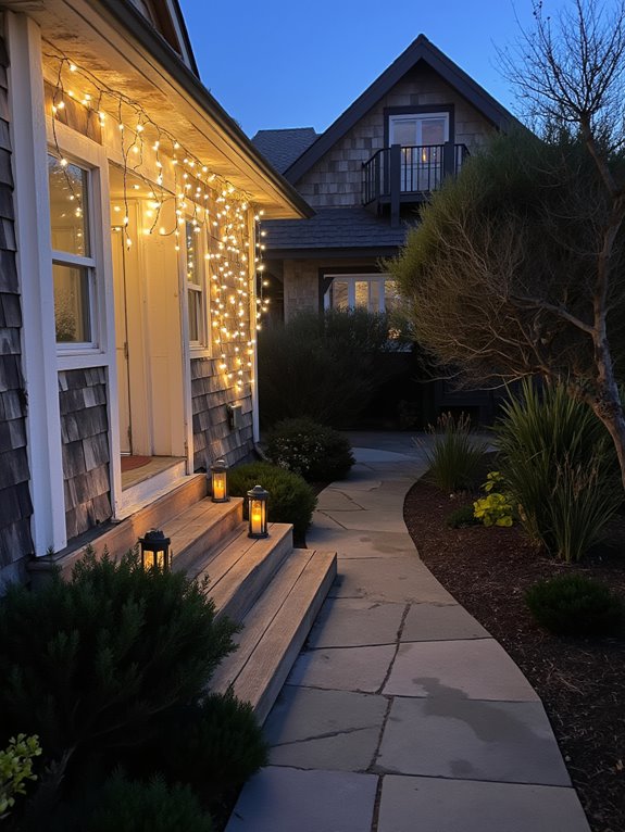 inviting outdoor lighting ambiance