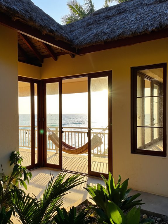 large windows enhance views