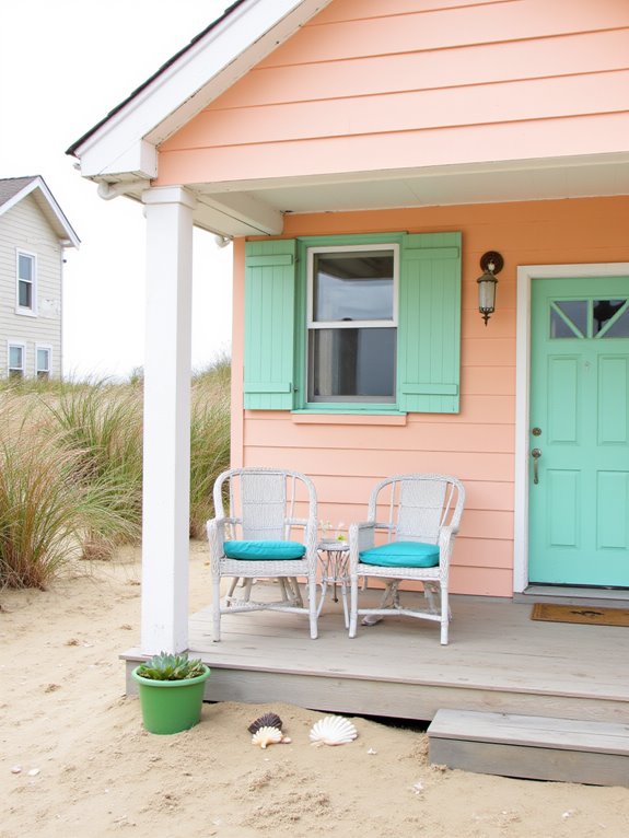 light peach beach retreat