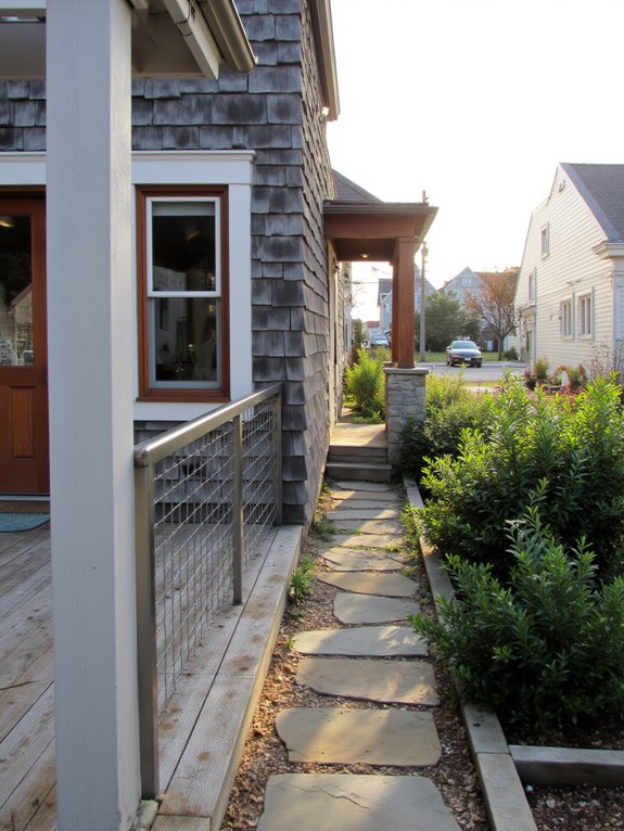 mixing warm wood cool stone