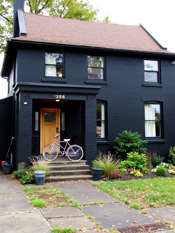 modern black brick elegance