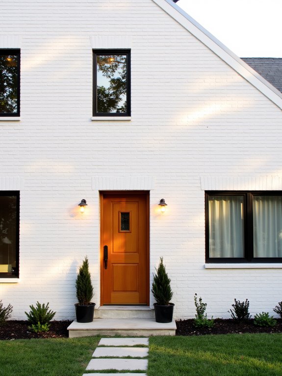 modern white brick elegance