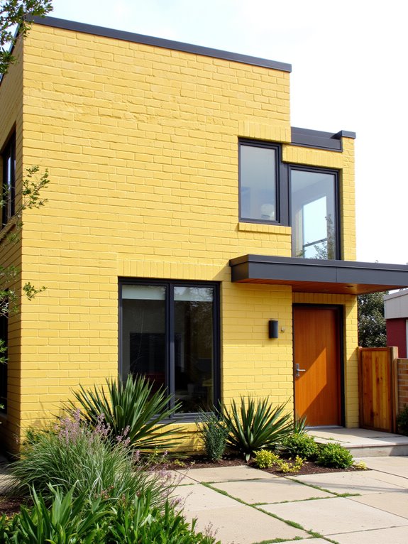 modern yellow brick aesthetics