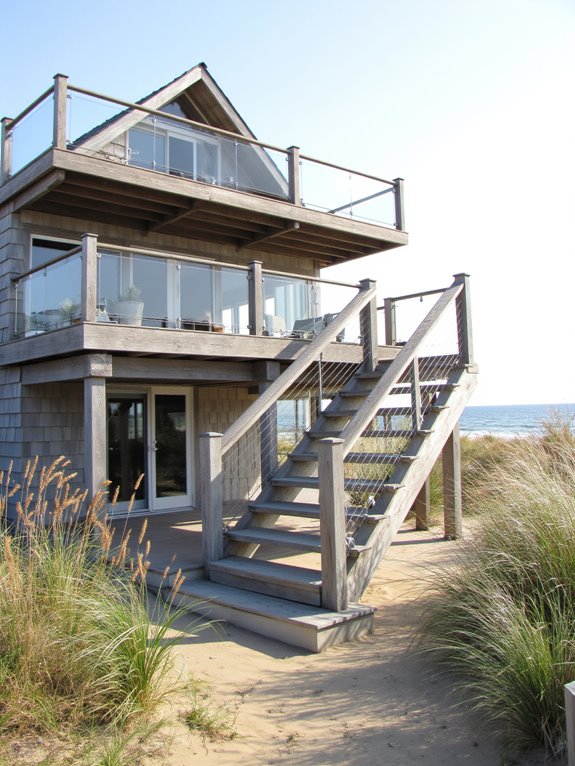 multi level railings enhance aesthetics