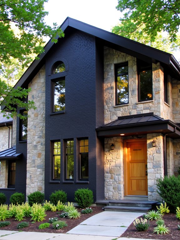 natural stone enhances brick