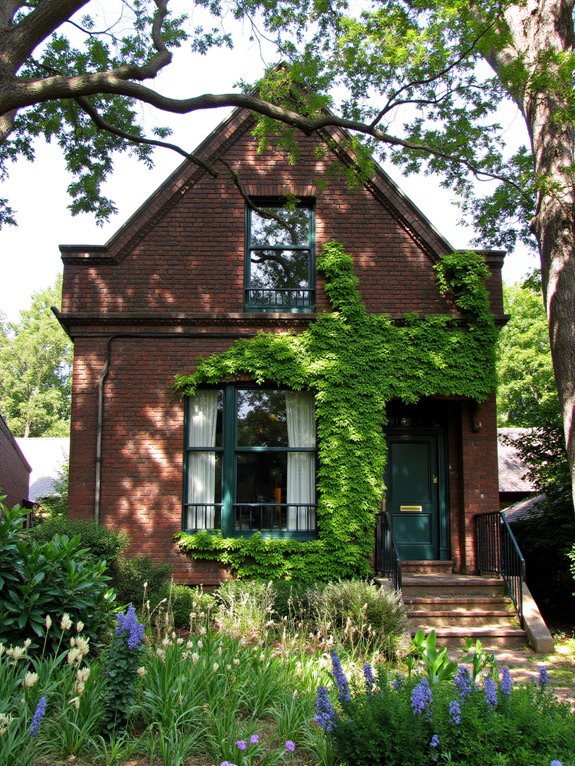 nature inspired calming brick exterior