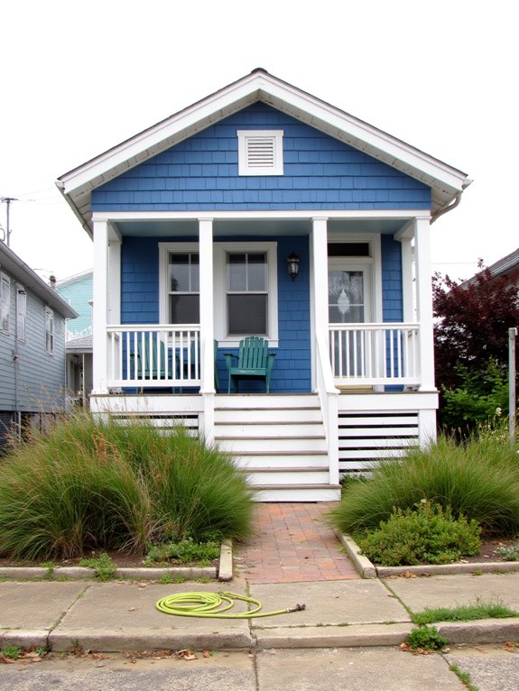 navy and white contrast