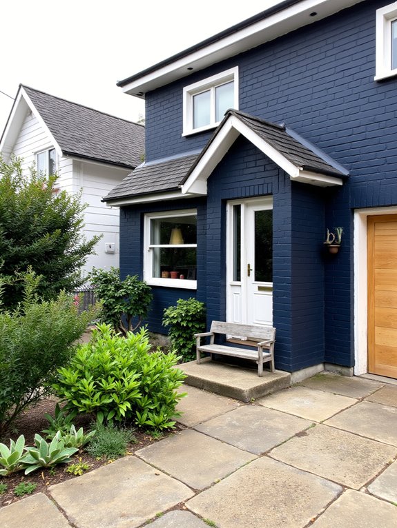 navy brick accent design