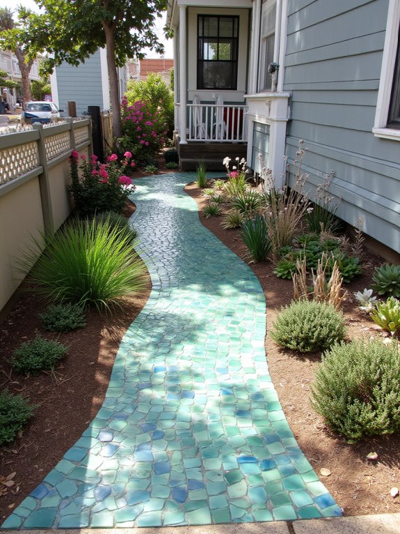 ocean inspired pathway tiles