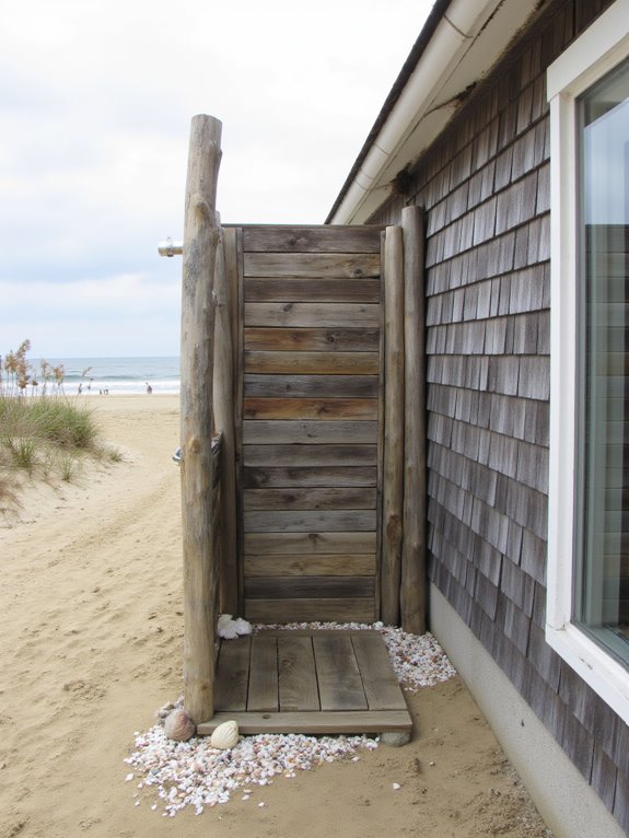 outdoor shower beach experience